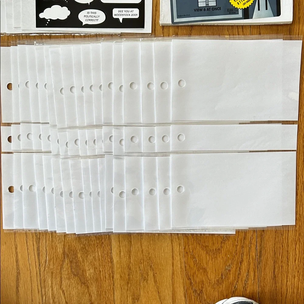White 4x6 Photo Album Refill Pockets;Total-33 pages-(17 hold 2 photos;16 hold 3)